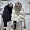 Max-M Premium Simple Goose Down Jacket Women's Rise Rabbit Fur Fur Collar Gloves Warm Bread Down