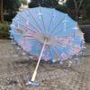 1PC Umbrella 70/82CM Oil Paper for Women Girl Performance Photo Props Antique Umbrella Parasol Satin Cloth Tassel