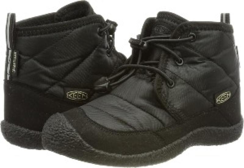 KEEN HOWSER II CHUKKA WP Kids’ Waterproof Insulated Boots, Black/Black, 22.0 Cm