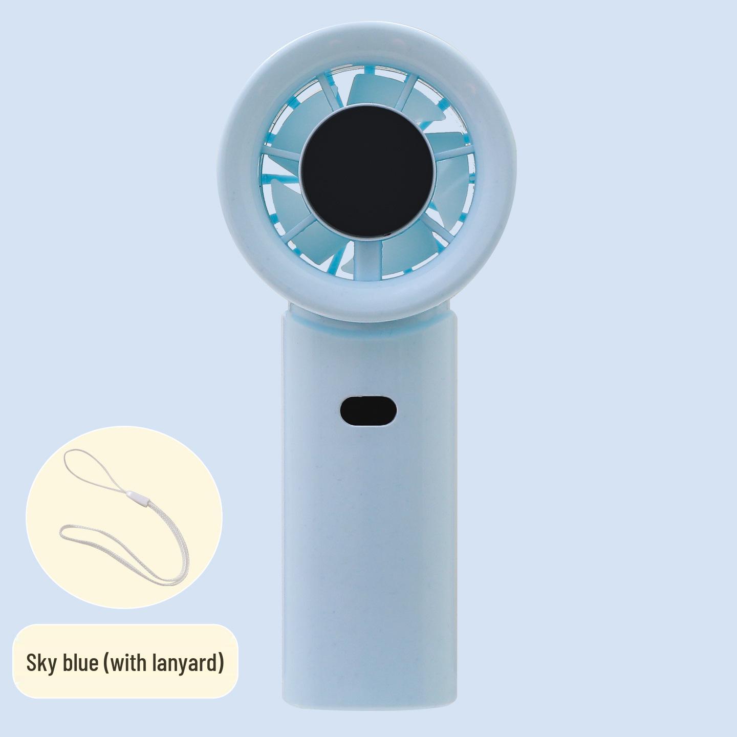 

Portable Handheld USB Rechargeable Fan with Lanyard for Desktop or Outdoor Use See Actual Product
