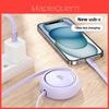 Apple Iphone 15 Lightning Typec Charging Cable With 100w Power And Retractable Design For Travel And Office
