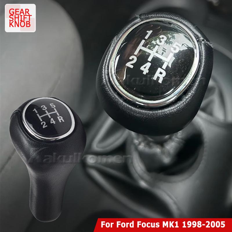 For Ford Focus MK1 1998-2005 5 Speed MT Car Gear Shift Knob Shifter Lever Stick Manual Gear Shifter Leather Pen POMO Spare Parts