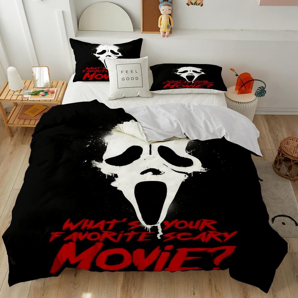 Horror Room Decorative Bedding Three-Piece Quilt Cover