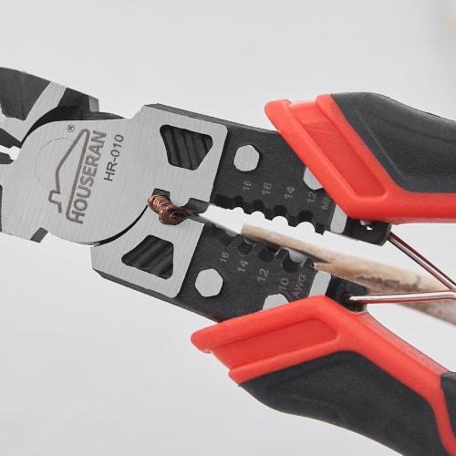 HOUSERAN Long Nose Pliers, Thin Tool, Ultra-Fine, Precision, Spring-Loaded, Locking, Multi-Function, 211mm