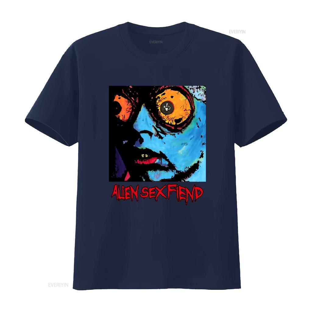 Alien Sex Fiend Band T Shirt Black All Sizes S 5XL Unique Art Print Design Perfect for Rock Fans TA4489 Vintage Washed