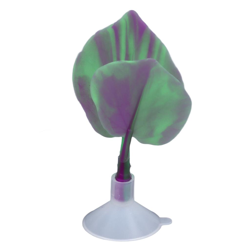 Fish Rest Leaf Double Layer Simulation Artificial Decorative Silicone Fish Bed for Fish Tank