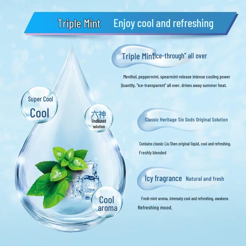 Liushen Cooling & Refreshing Shower Gel 2x1L Twin Pack