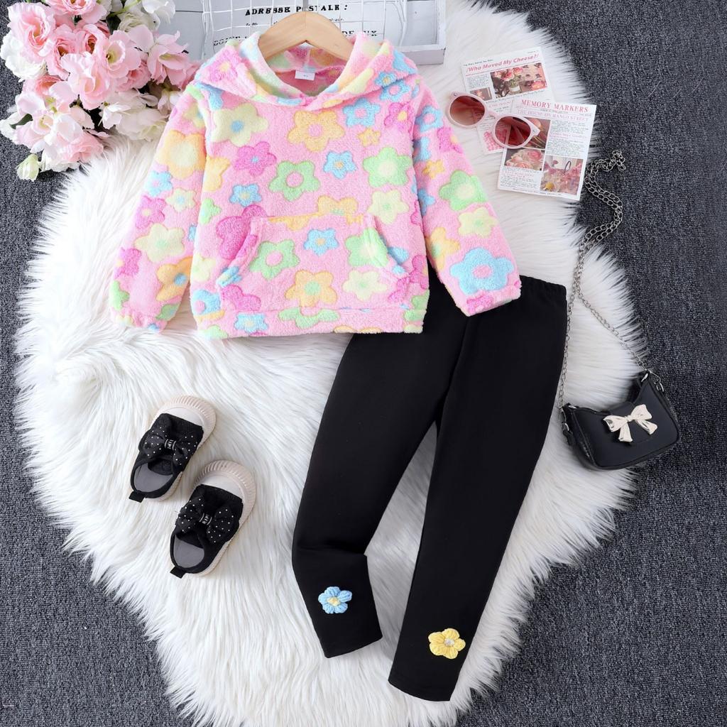 Kids Casual Long-Sleeve Set, Comfortable Daily Wear Outfits