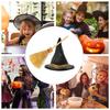 12PCS/Set Mini Witch Hat Crafts Halloween Small Broom Children Miniature Brooms Halloween Decoration for Home Party Wedding