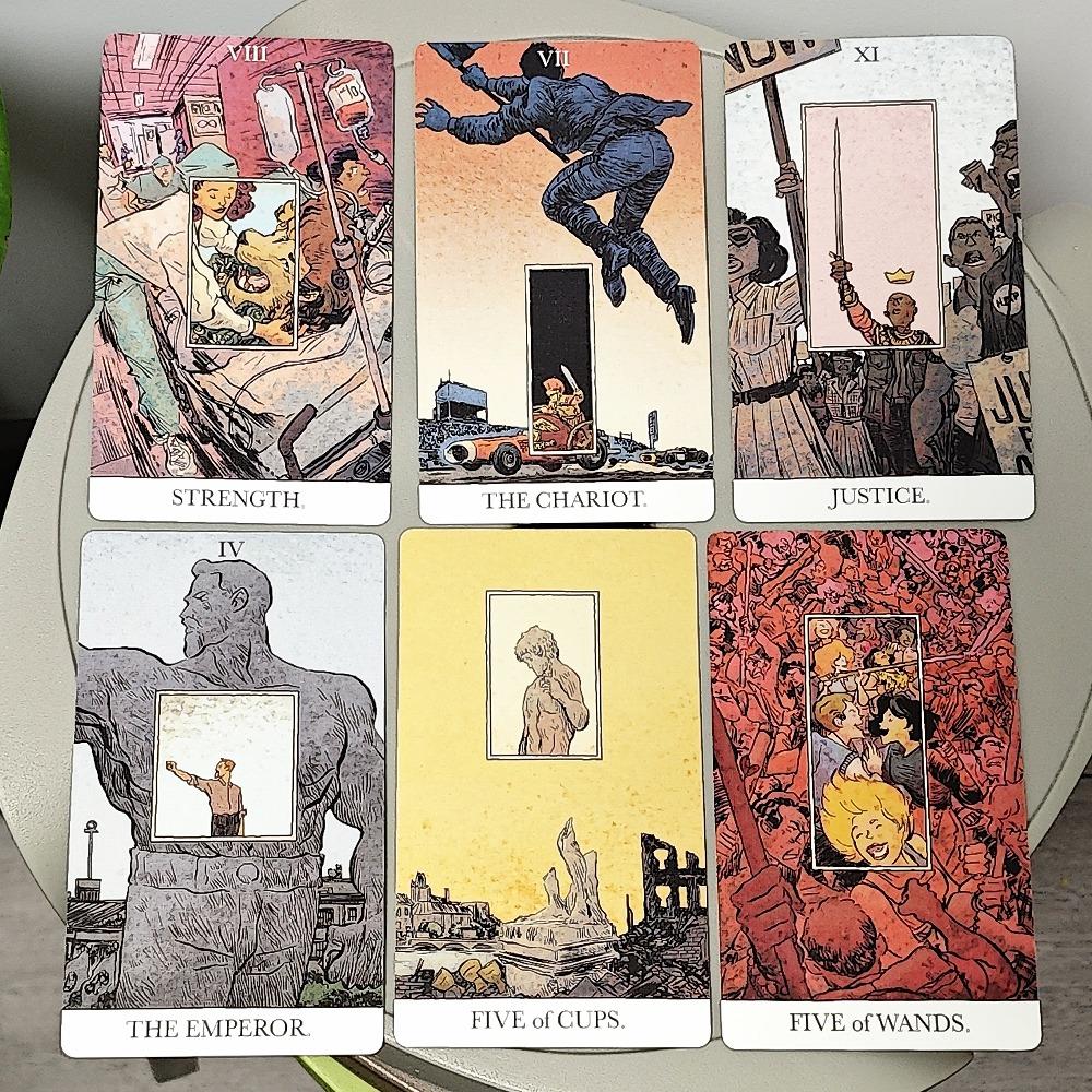 12*7cm Odhalený Tarot 80 ks Tarotových karet (se 2 speciálními kartami) V pevné krabičce potištěné 350GSM dvojitě raženým kartonem