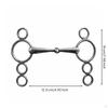 4Loop Horse Bit Stainless Steel Control Hand Polished for Riding 125MM