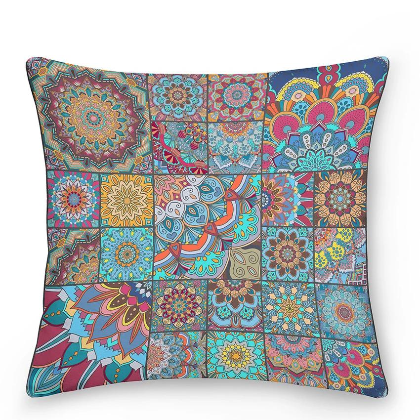 Mandala Pillowcase Decor Sofa Bed  Decorative Car Cushion Cover Boho Style