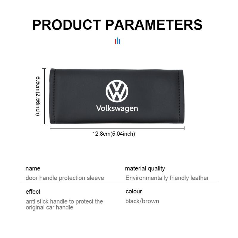 BAG1 Car Inner Door Armrest Pull Handle Non-slip Protective Cover For Volkswagen VW Passat Golf 4 5 6 Tiguan Polo Scirocco Jetta CC