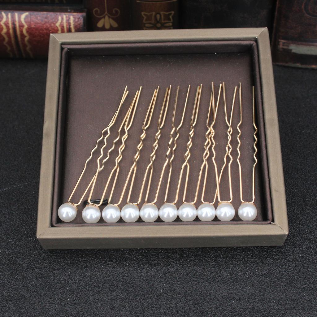 Women U Shape Hair Clips Bobby Pins for Women Girls Brides Hairstyling Tools Accessories Crystal Pearl Hairpins Metal Barrettes