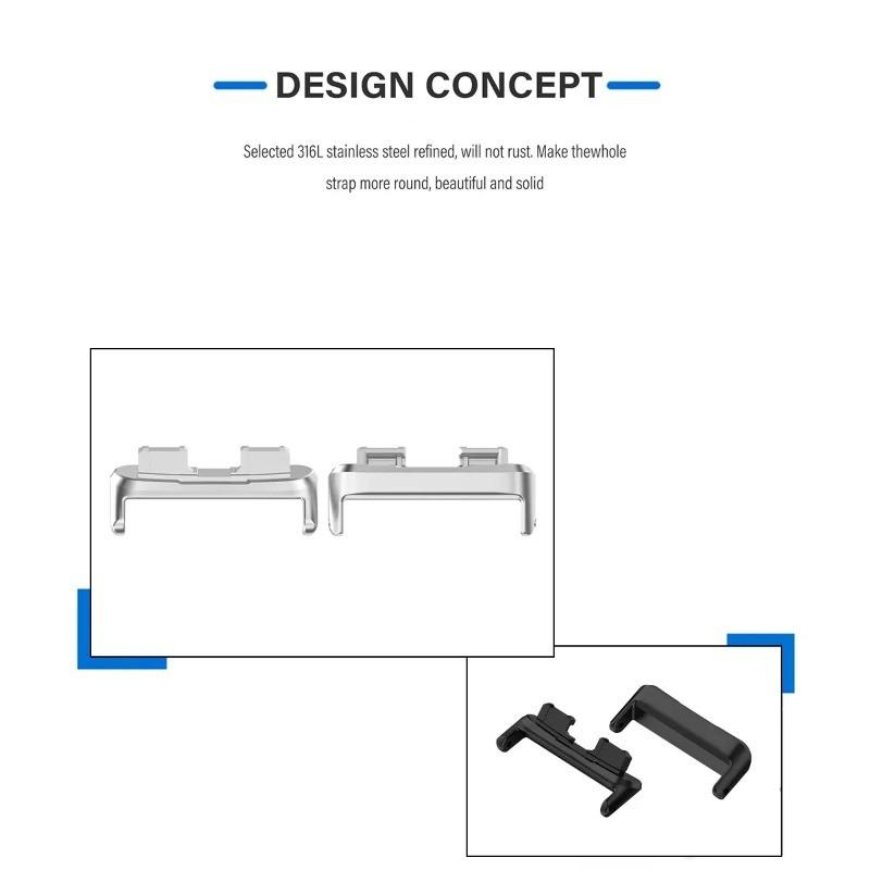 1Pair Adapter For Huawei Band 8 9 10 Watchband Strap Connector Bracelet 316L Stainless Steel For Huawei Band10 Accessories