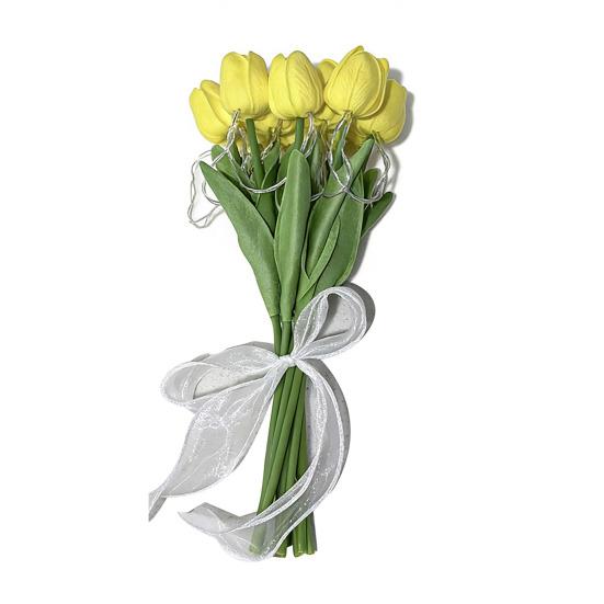 

10 шт. Светодиодные гирлянды в виде цветов тюльпанов, питание от USB, теплый свет, искусственные цветочные лампы для спальни, гостиной, свадебного декора, креативный ambientный ночник