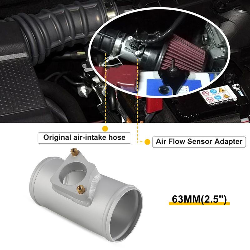 CNSPEED 2"/2.5"/3" MAF Mass Air Flow Sensor Mount Adapter Pipe Tube Flange Base For Nissan For Honda For Ford EPAA02G10K