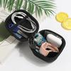 Bolsa de Armazenamento Portátil Mini 3C Rígida para Gadgets Digitais de Couro Artificial Estojo para Fone de Ouvido Carregador Cabo de Dados Organizador de Pen Drive