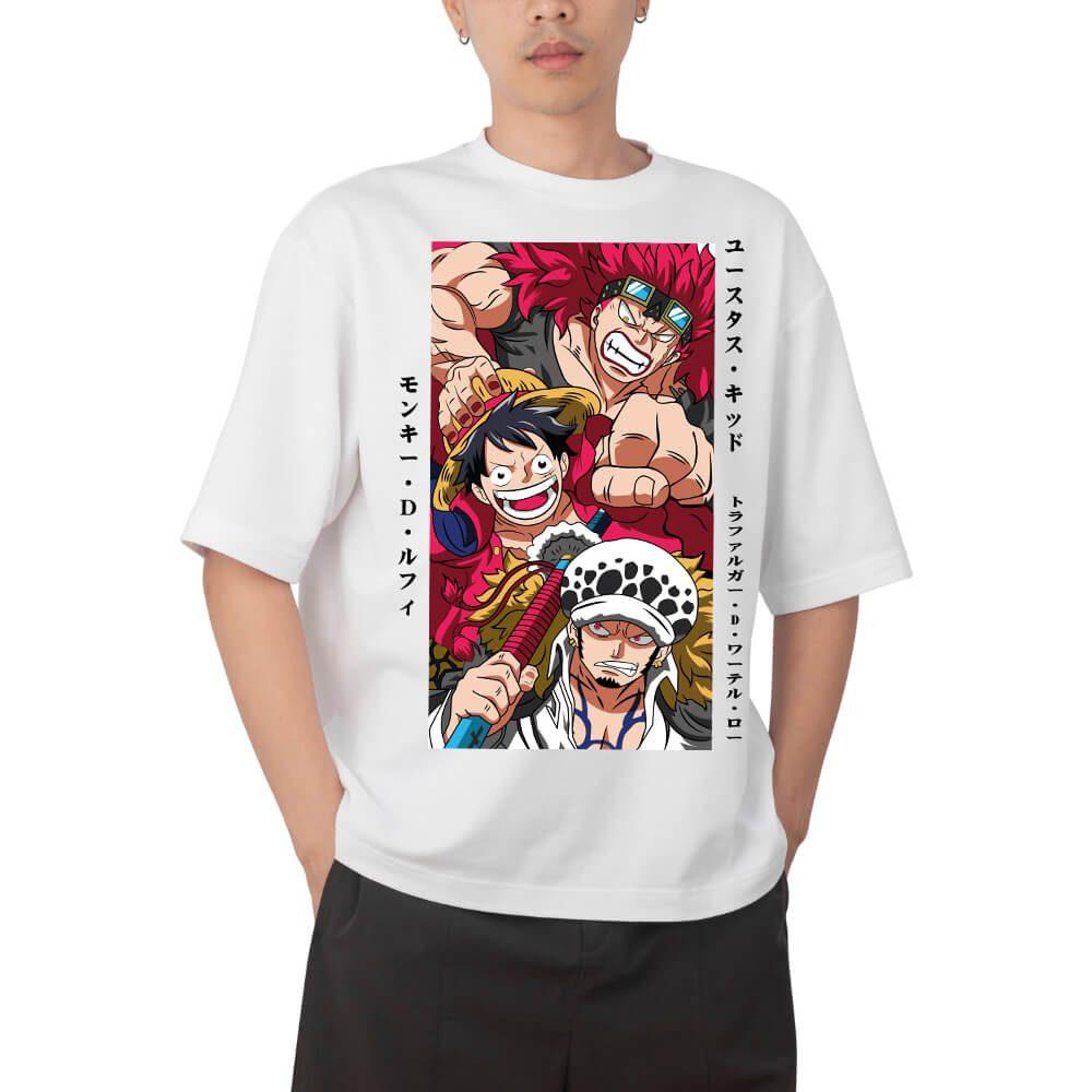 2026 New One Piece Monkey D Luffy Haki Gear 5 Printed Short Sleeve Tshirt Mens and Womens Tshirt Mens Tops Sports Tshirt