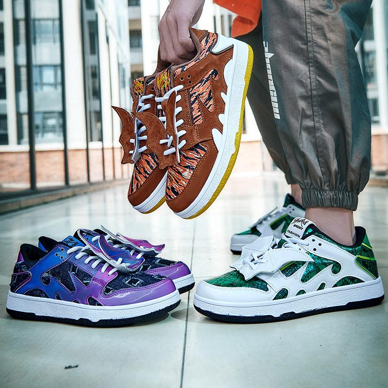 Spring New Couple Style Versatile Fashionable Board Shoe Niche Design Style Featuring Durable Thick Soles Trendy Men's Shoes 36-45