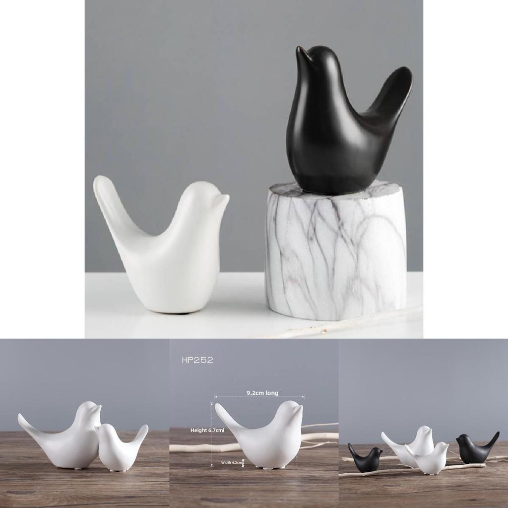 Modern Minimalist Ceramic Bird Decor With Abstract Design For Home And Gift Use