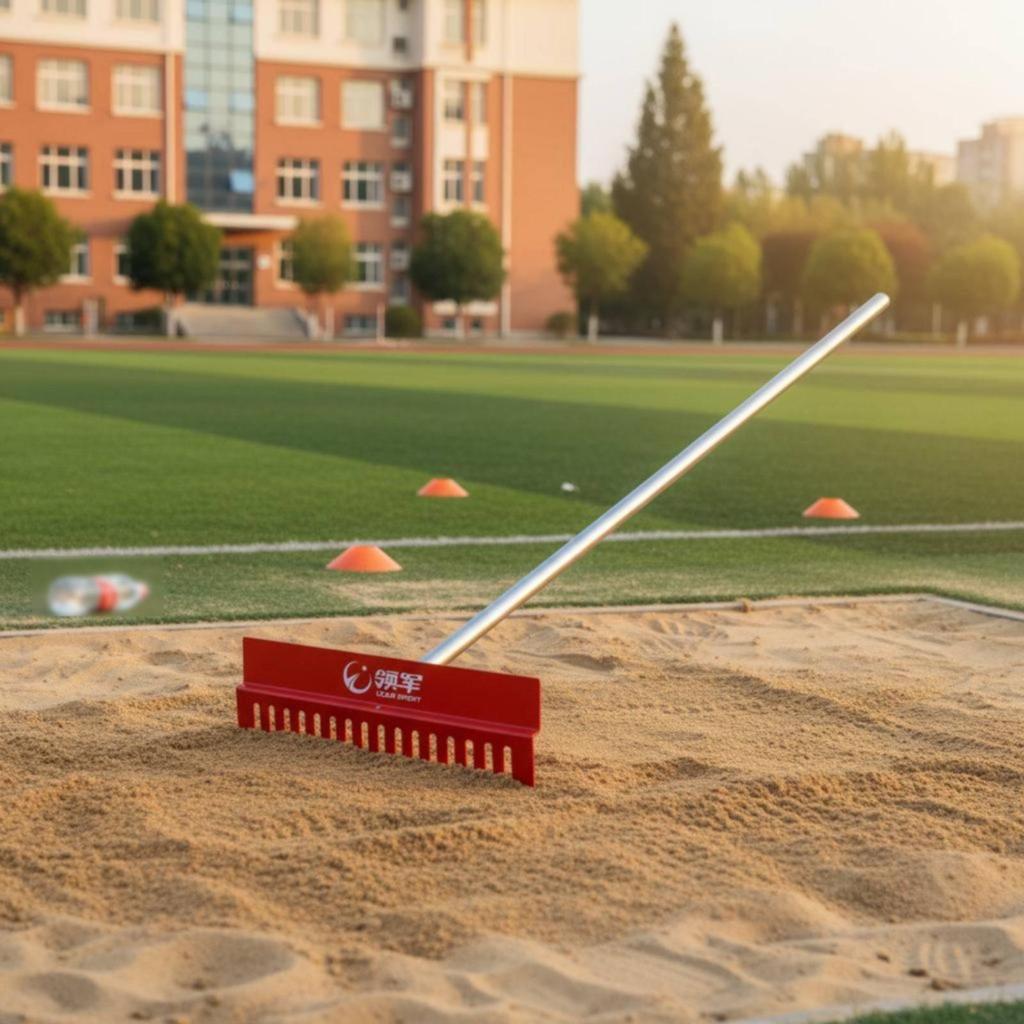 Long Jump Sand Rake Aluminum Alloy Toothed Edge Smoothing Board for Athletic,