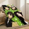 Hyouka Cute Throw Lightweight 240g Flannel Blanket Soft Skin-friendly for Summer Cooling