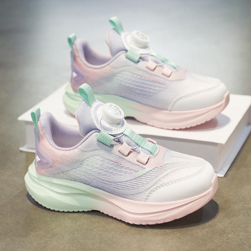 Men's and Children's Casual Shoes 2025 Spring New Rotating Buckle Comfortable Mesh Breathable Sports Lightweight Running Shoes Tide