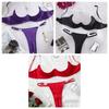 Hollow Lingerie Suit Chains Open Crotch Thong Sweet Bra Briefs Set  Valentine's Day