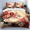Floral Art Decor Set Bedding Set with 1 Duvet Cover 2 Pillowcases Single Double King Queen, Gift