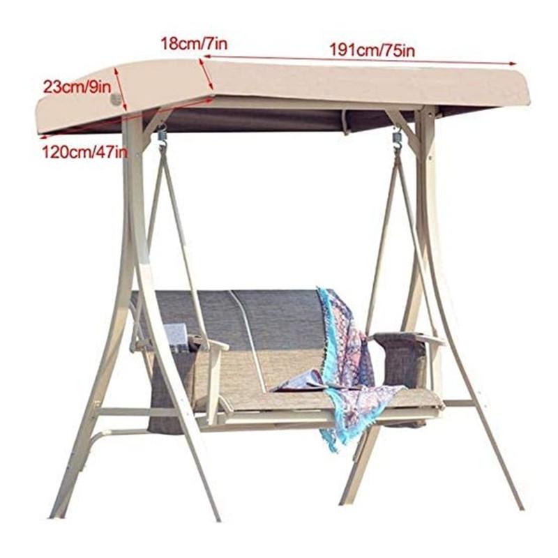 Gray Green Outdoor Swing Canopy: Waterproof Rainproof Sunshade Cover