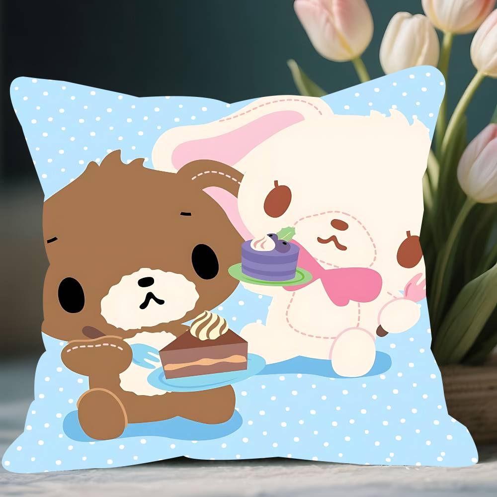 Anime S-sugarbunnies Kuddfodral Avtagbart Tvättbart Kuddfodral – Mjukt Linne för Alla Årstider