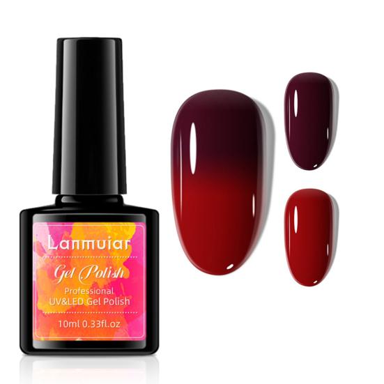 10 ml Schnelltrocknend Sichere Inhaltsstoffe Mehrere Farben Nagellack Temperaturverlaufsänderung Gel-Nagellack Nagelzubehör
