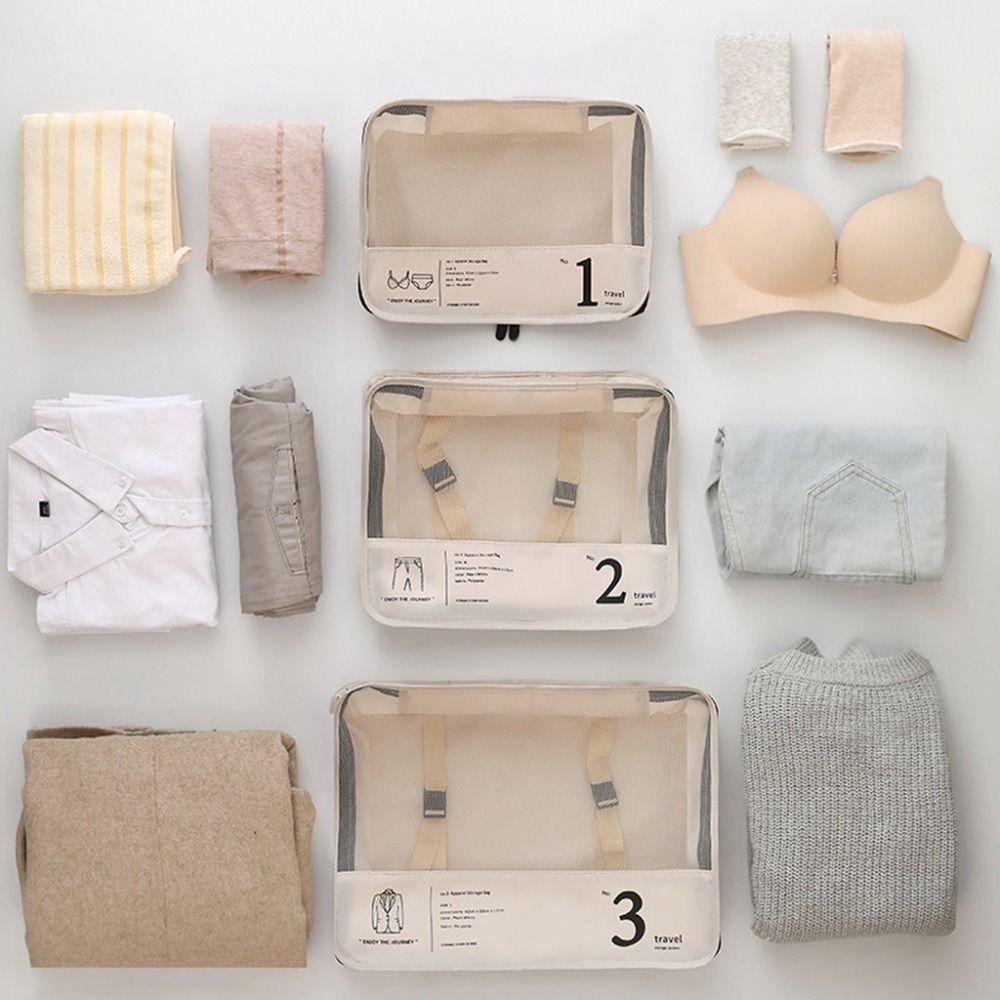 Waterproof Travel Compression Packing Cubes Bag Wear-resistant Suitcase Clothes Organizer Drawer