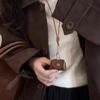 Sturdy Leather Neck Hanging Pouch Accessory for Earphone and Cash Storage Multipurpose Use for Travel and Shopping