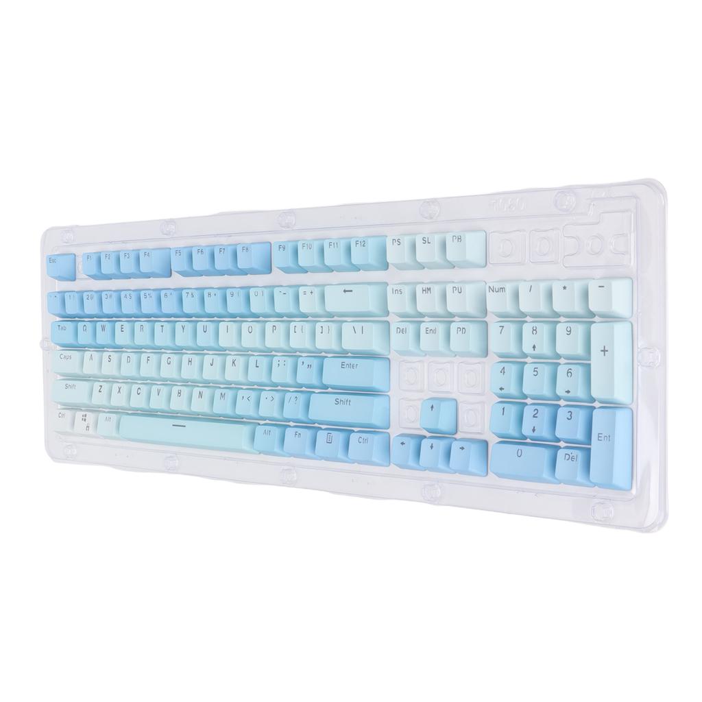 Keyboard Keycaps 104 Keys Two Color Translucent PBT Material Ergonomic Design Computer Accessories