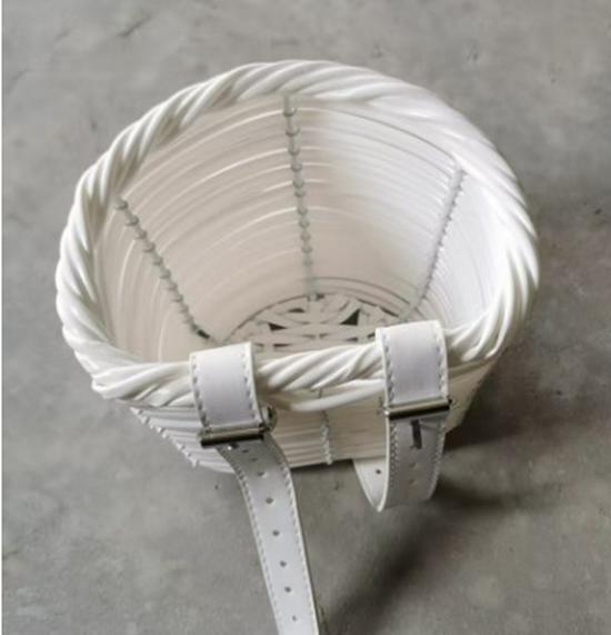 Hand-Woven Rattan-Style Detachable Bicycle Storage Basket for Children's Scooters - Small, Lidless