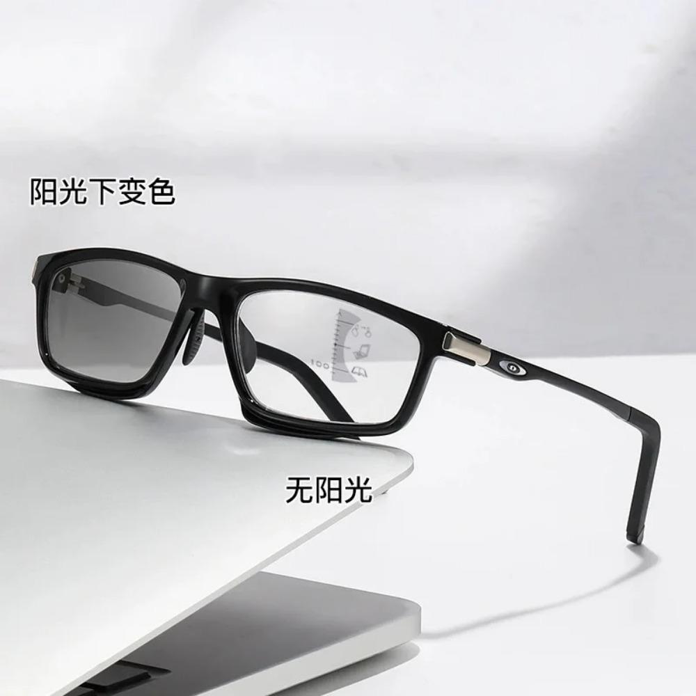 

Мультифокальные очки для пресбиопии, спортивный стиль для улицы, с фотохромными линзами, меняющими цвет, очки для пресбиопии с защитой от синего света +200