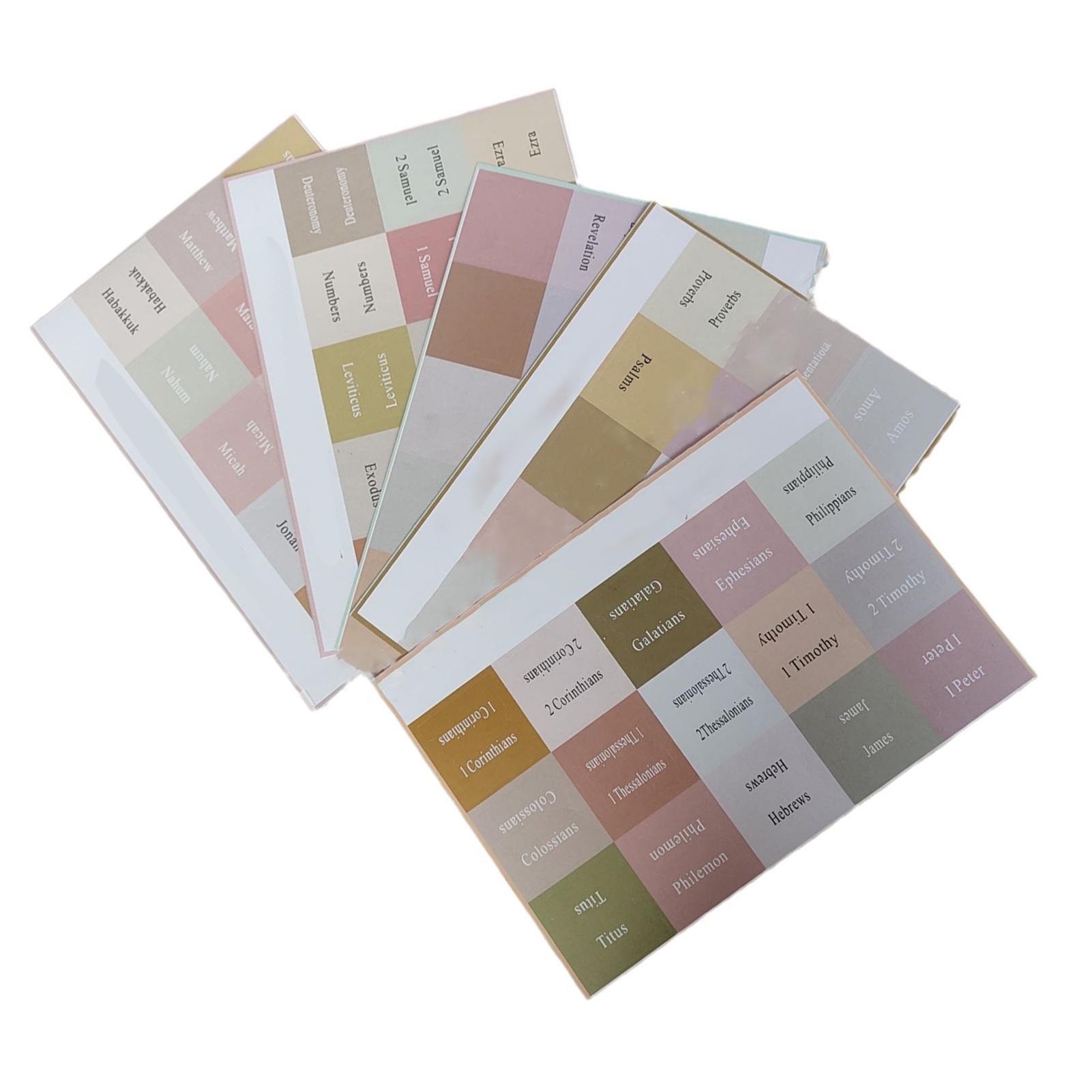

Bible Tabs Clear Large Print Durable Tear Resistant Self Adhesive Bible Index Tabs Stickers Bible Book Tabs for Study