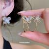 Zircon Butterfly Hoop Earrings for Women Elegant Luxury Fashion Ear Jewelry