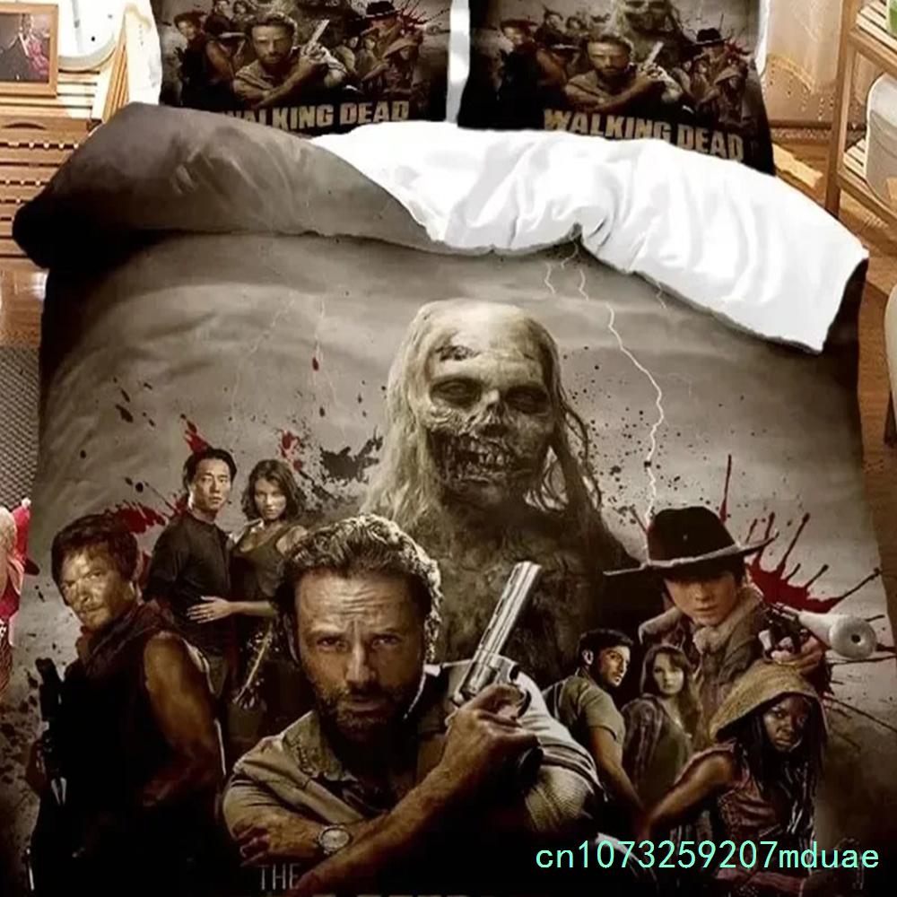 New Horror Die Walking Dead Printed Bedding Set Luxury Queen Bedding Set Soft And Comfortable Bedding Set For Boy