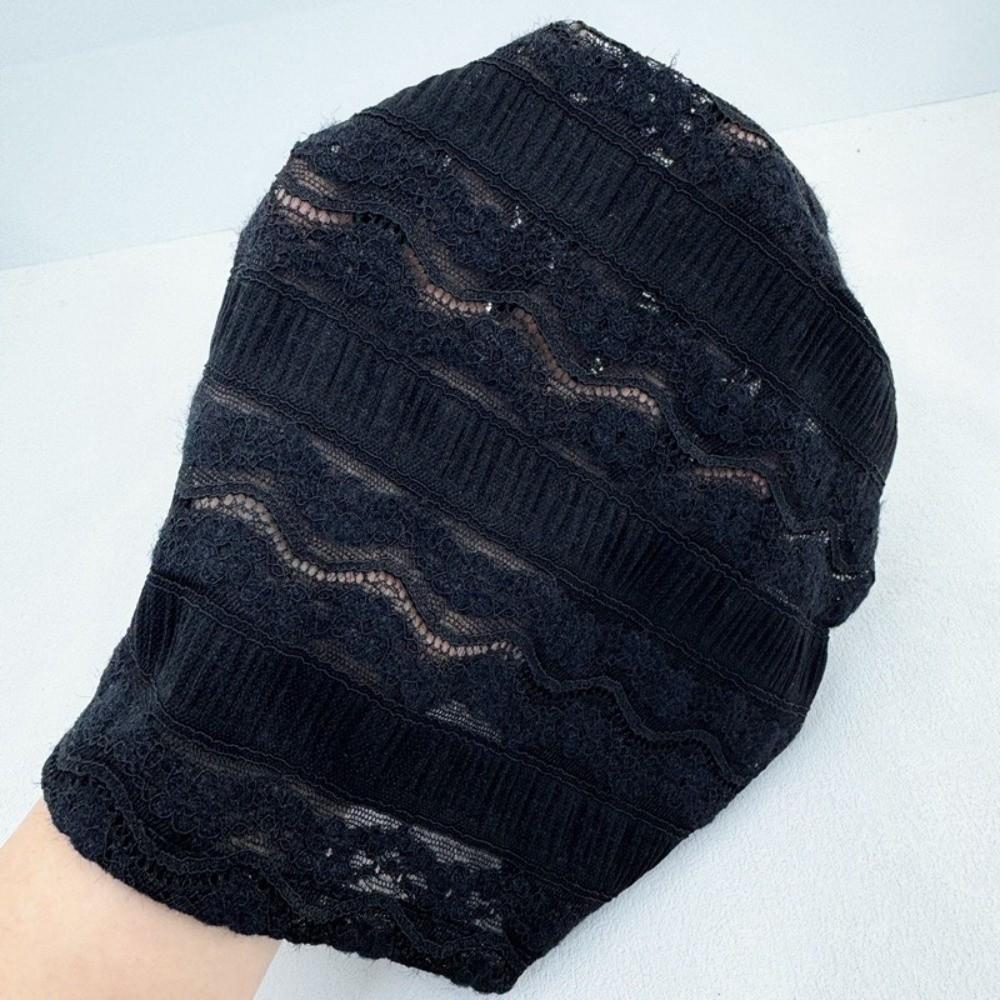 Elastic Head Wraps Hat Embroidery Cancer Chemo Hat Soft Flower Lace Turban Caps Women