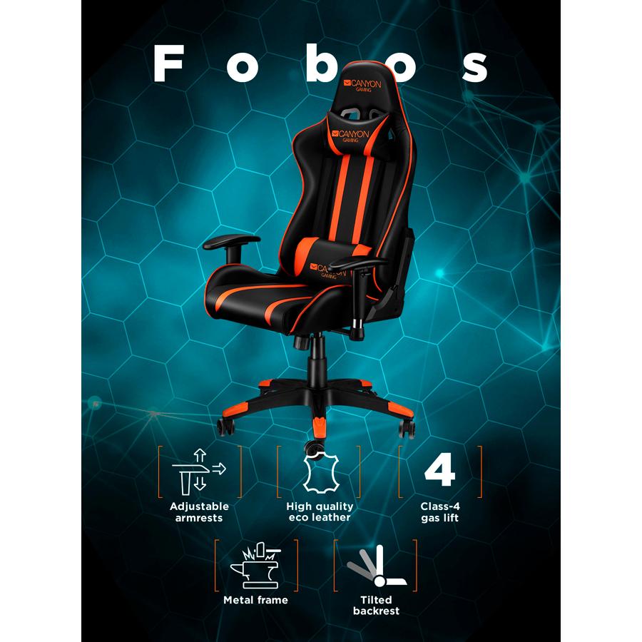 Игровое кресло Canyon Fobos GC-3 Black Orange (CND-SGCH3) купить