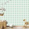 Wallpaper Basic Retro Checkered White and Mint 50x1000