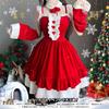 Sexy Santa Cosplay for Cute Santa Bow Halter Christmas New Gift Size [DECEED] Women, 4-Piece Set, Costume, Dress, Costume, Girls, Anniversary,