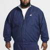 Nike Club Fleece Futura Woven Stand Collar Zip Casual Jacket Men Jackets Midnight-Navy White FZ0656-410