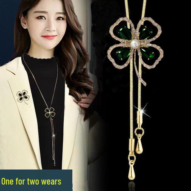 Elegant Dual-Use Sweater Chain: Women's Luxe Tassel Necklace for Versatile Autumn/Winter Fashion