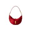 New Polo Ralph Lauren Polo ID Satin Fabric With Cow Leather Trim Handheld Handbag, Shoulder Bag Women's Red WAPOBAG02V20023