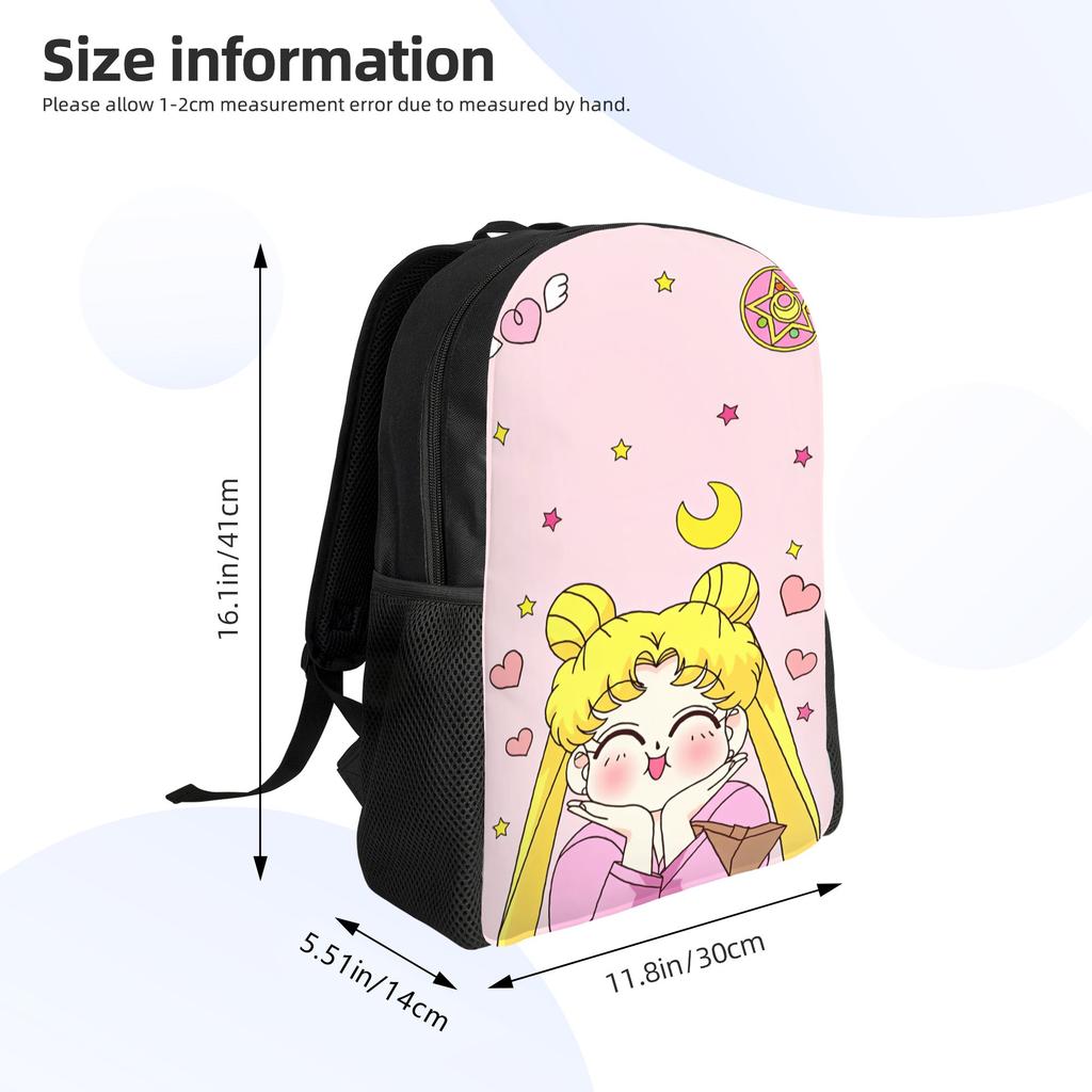 Sailors Moon Backpack Student Print Backpacks Polyester Style High School Bags Camping Designer Rucksack