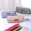 INS Simplicity Woven Pencil Case Kawaii Pen Bag Portable Cosmetic Storage Bag  Travel